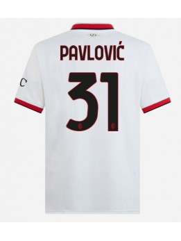 AC Milan Strahinja Pavlovic #31 Replika Borta Kläder 2024-25 Kortärmad